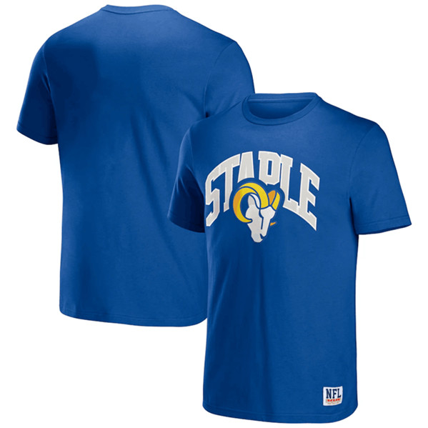 Men's Los Angeles Rams x Staple Blue Logo Lockup T-Shirt